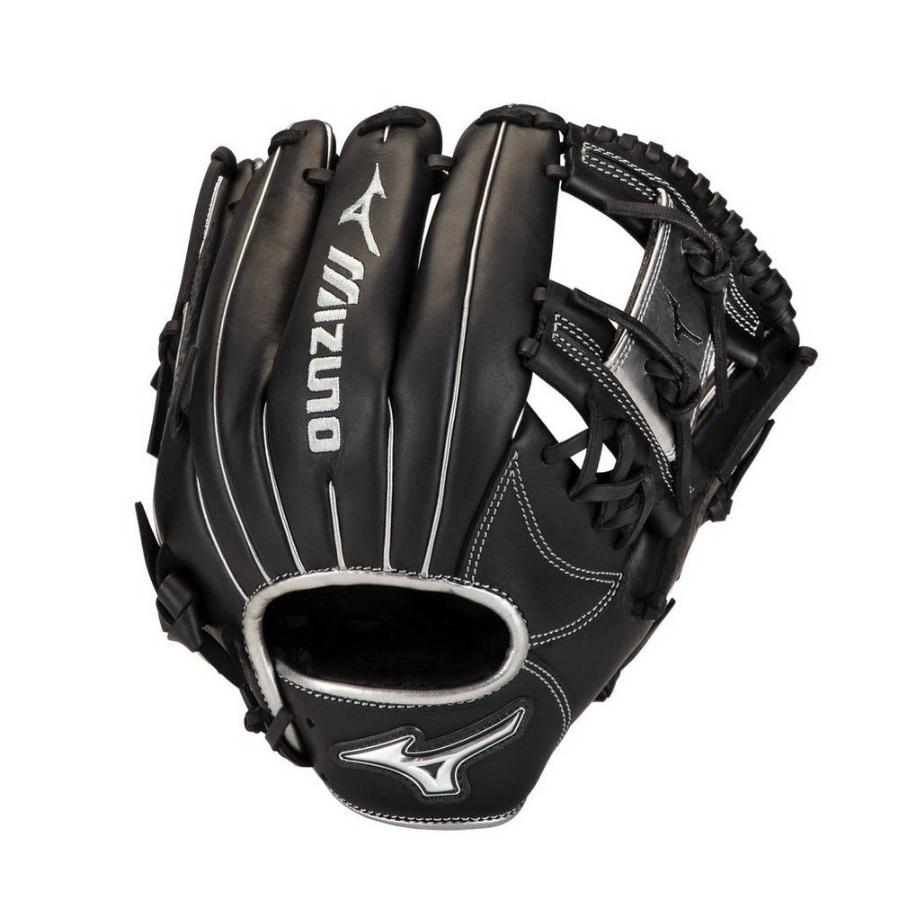 Guantes Mizuno Beisbol MVP Prime SE Infield 11.5" Para Hombre Negros/Plateados 5762084-AB